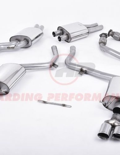 Milltek Sport Cat-back - Audi S4 3.0 TFSI B8, EC-Approved, Quad Polished Tips [SSXAU261]