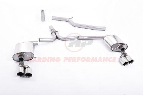 Milltek Sport Cat-back - Audi A4 3.0 TDi B8 quattro, Quad Outlet, Requires additional parts [SSXAU271]