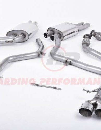 Milltek Sport Cat-back - Audi S4 3.0 TFSI B8.5, Race Version, Quad Outlet Polished Tips [SSXAU376]