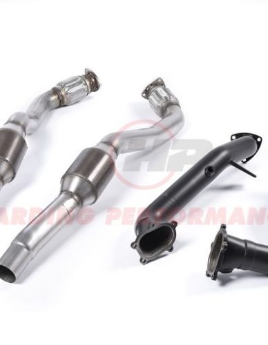 Milltek Sport Catted Downpipes - Audi RS6 C7 4.0 TFSI, 100-cell hi-flow sports catalysts, Cerakote coating, suits Milltek Sport cat back systems [SSXAU554]